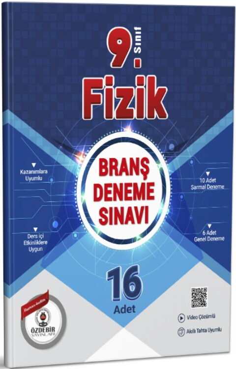 Özdebir Yayınları 9. Sınıf Fizik Branş Deneme Sınavı