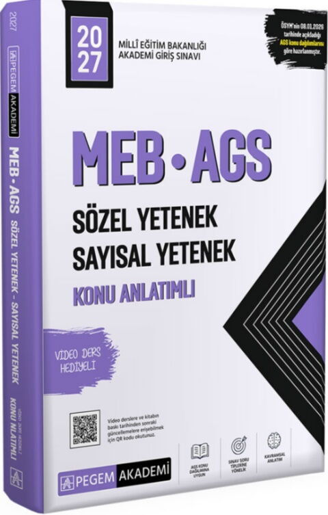 Pegem Yayınları 2027 MEB AGS Sözel Yetenek Sayısal Yetenek Konu Anlatımlı