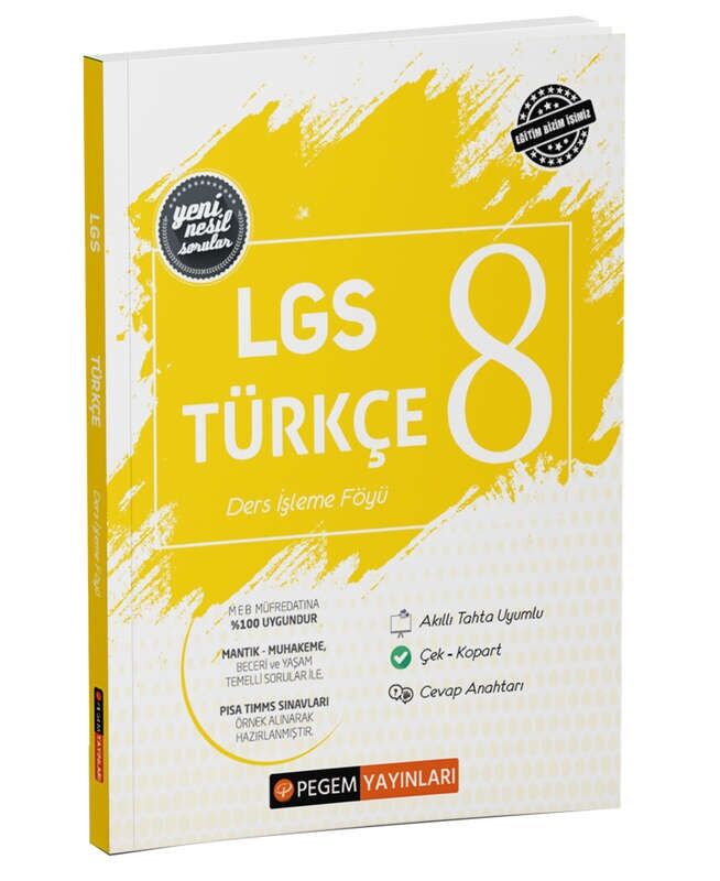 Pegem Yayınları 8. Sınıf LGS Türkçe Ders İşleme Föyü
