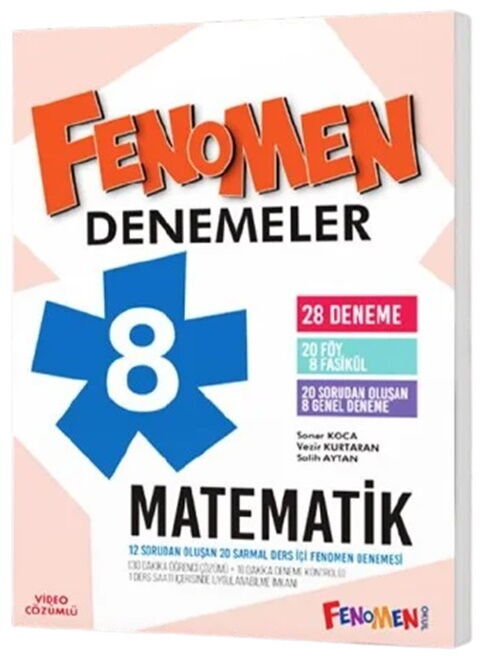 Fenomen Okul Yayınları 8. Sınıf Matematik Fenomen 28 li Deneme