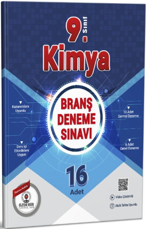 Özdebir Yayınları 9. Sınıf Kimya Branş Deneme Sınavı