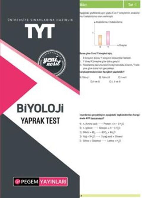 Pegem Yayınları TYT Biyoloji Yaprak Test