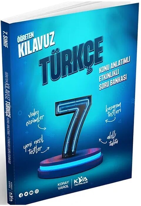 KVA Yayınları 7. Sınıf Türkçe Öğreten Kılavuz Konu Anlatımlı Etkinlikli Soru Bankası