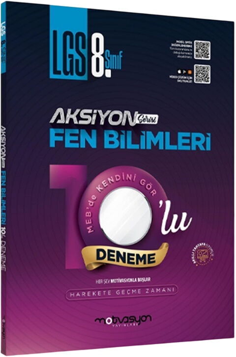 Motivasyon Yayınları 8. Sınıf LGS Fen Bilimleri Aksiyon 10 lu Genel Deneme