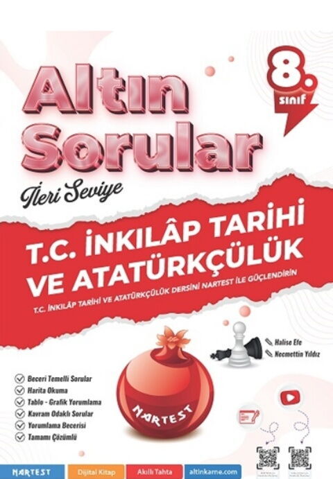 Nartest Yayınları 8. Sınıf Altın Sorular T.C. İnkilap Tarihi ve Atatürkçülük Soru Bankası