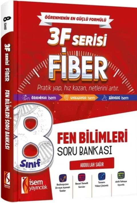İsem Yayınları 8. Sınıf Fen Bilimleri 3F Fiber Soru Bankası