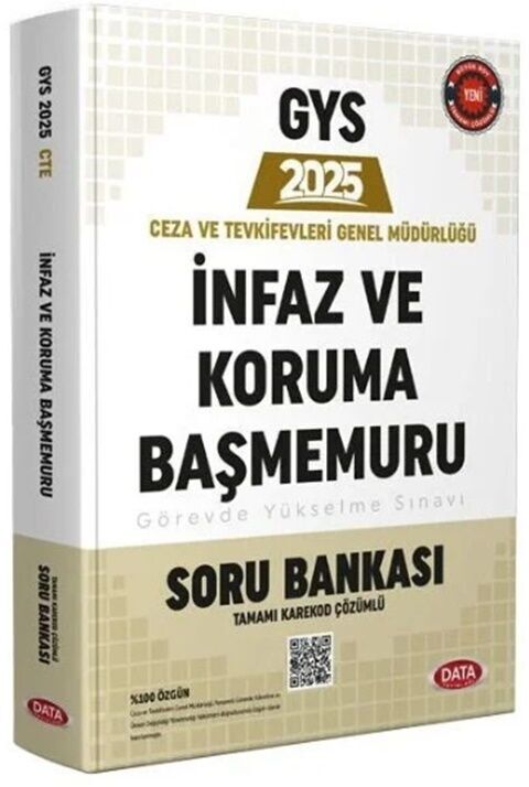 Data Yayınları 2025 GYS Ceza ve Tevkifevleri Genel Müdürlüğü İnfaz ve Koruma Baş Memuru Soru Bankası