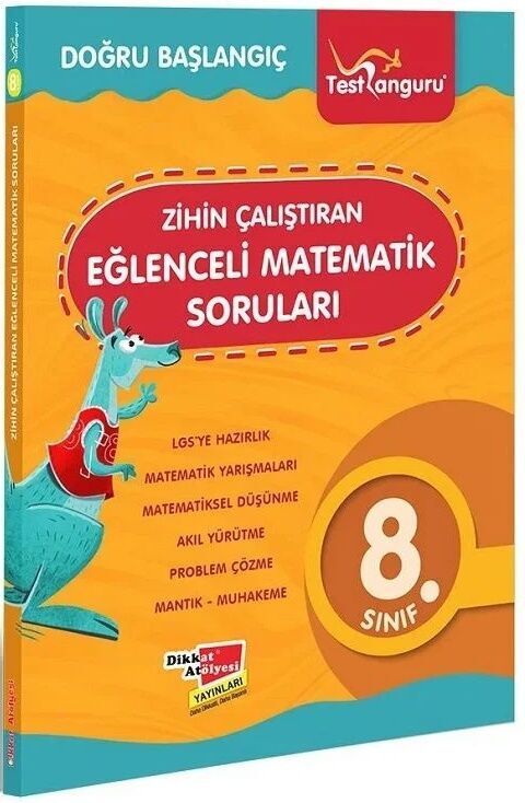 Dikkat Atölyesi Yayınları 8. Sınıf Matematik Zihin Çalıştıran Eğlenceli Kanguru Soruları