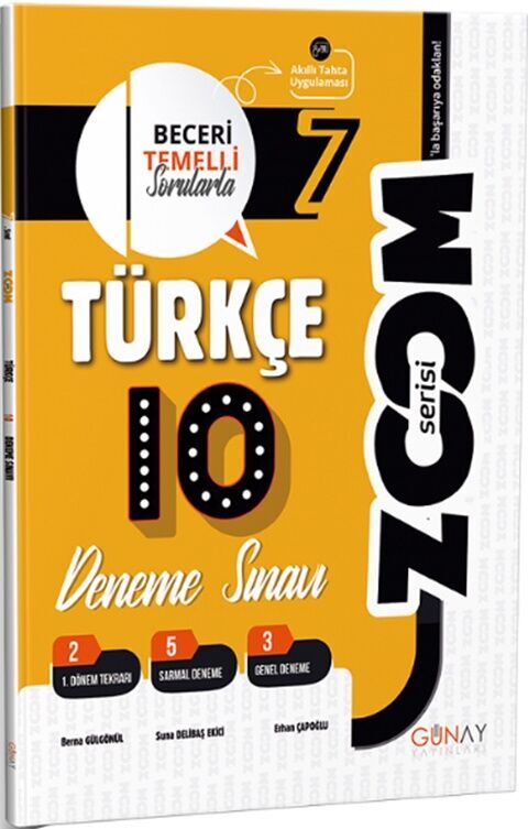 Günay Yayınları 7. Sınıf Türkçe Zoom 10 Deneme