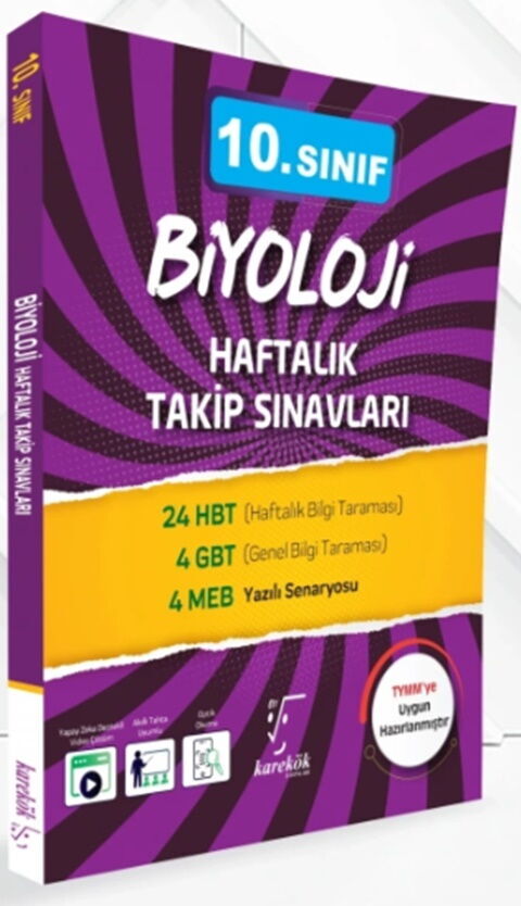 Karekök Yayınları 10. Sınıf Biyoloji Haftalık Takip Sınavları