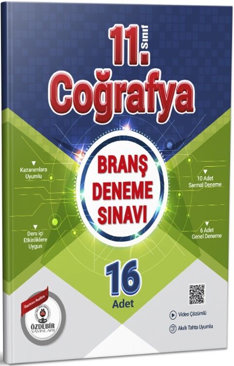 Özdebir Yayınları 11. Sınıf Coğrafya Branş Deneme Sınavı