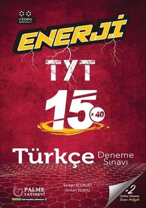 Palme Yayınları TYT Türkçe Enerji 15 Deneme Sınavı