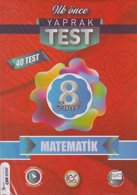 テスト出品 İlk Önce Yayıncılık 8. Sınıf Matematik Yaprak Test,Kitapİşler