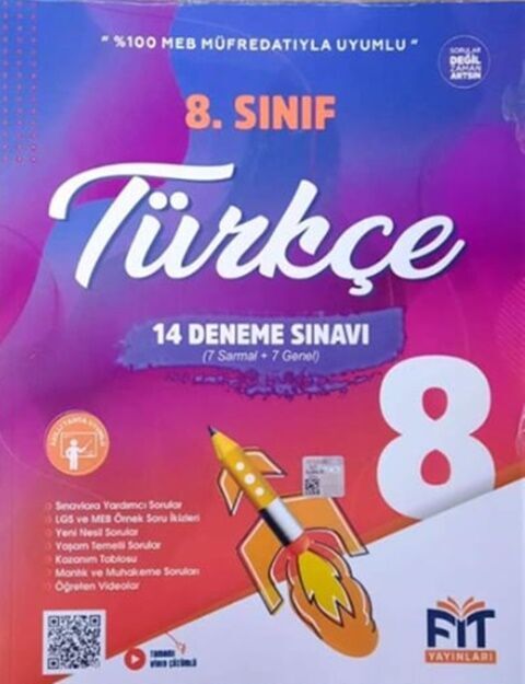 Fit Yayınları 8. Sınıf Türkçe 14 Deneme Sınavı