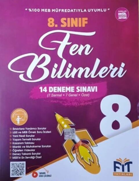 Fit Yayınları 8. Sınıf Fen Bilimleri 14 Deneme Sınavı