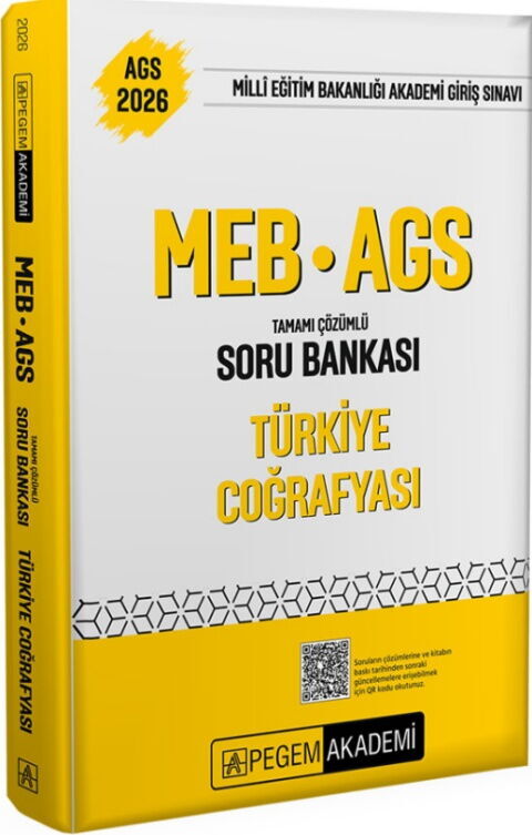 Pegem Yayınları 2026 MEB AGS Türkiye Coğrafyası Tamamı Çözümlü Soru Bankası