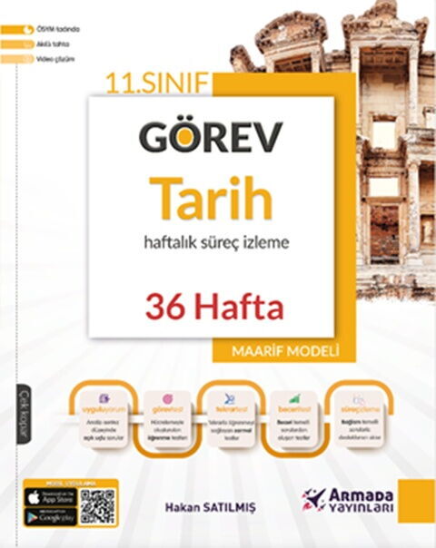 Armada Yayınları 11. Sınıf Tarih Görev Haftalık Süreç İzleme Kitabı 36 Hafta