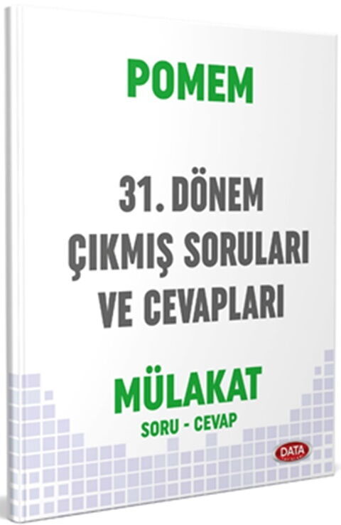 Data Yayınları POMEM 31. Dönem Mülakat Çıkmış Sorular ve Cevapları