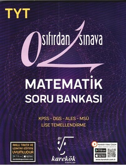 Karekök Yayınları TYT Sıfırdan Sınava Matematik Soru Bankası