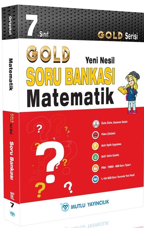 Mutlu Yayıncılık 7. Sınıf Matematik Gold Serisi Yeni Nesil Soru Bankası