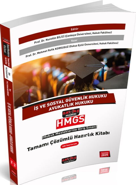 Savaş Yayınları HMGS İş ve Sosyal Güvenlik Hukuku Avukatlık Hukuku Tamamı Çözümlü Hazırlık Kitabı