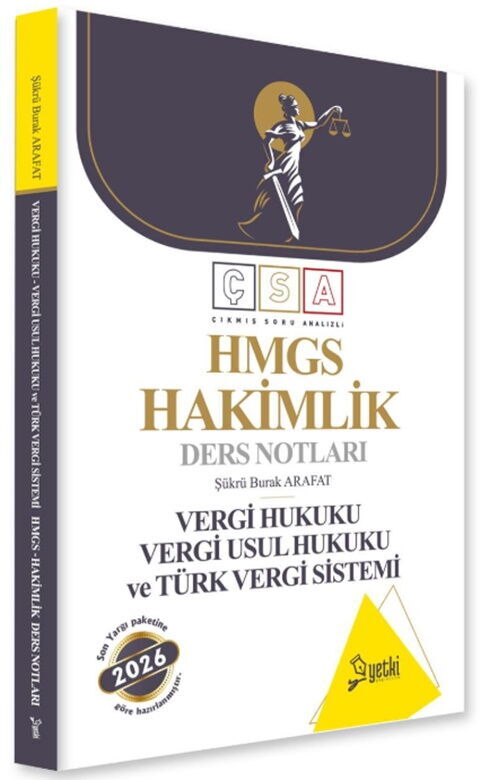 Yetki Yayınları 2026 Hakimlik Vergi Hukuku Vergi Usul Hukuku Türk Vergi Sistemi Ders Notları