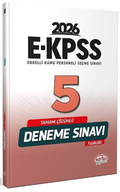Editör Yayınları 2026 EKPSS GY GK 5 Deneme Sınavı