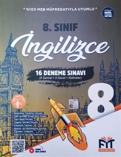 Fit Yayınları 8. Sınıf İngilizce 16 Deneme Sınavı