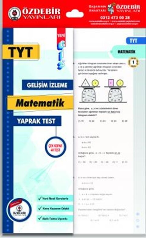 Özdebir Yayınları TYT Matematik GİS Yaprak Test