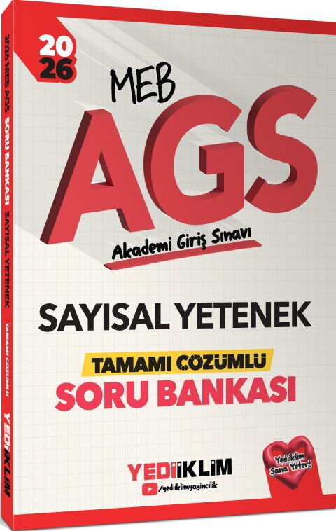 Yediiklim  2026 MEB AGS Sayısal Yetenek Tamamı Çözümlü Soru Bankası
