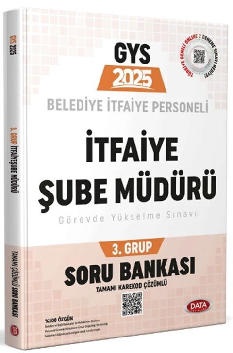 Data Yayınları 2025 GYS Belediye İtfaiye Personeli İtfaiye Şube Müdürü 3. Grup Soru Bankası