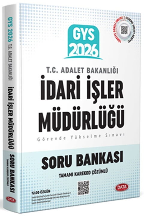 Data Yayınları 2026 Adalet Bakanlığı İdari İşler Müdürlüğü GYS Soru Bankası Karekod Çözümlü