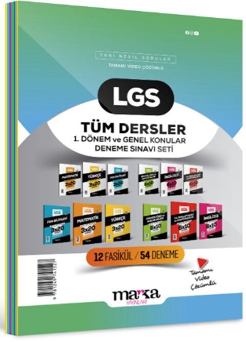 Marka Yayınları 8. Sınıf LGS 1. Dönem ve Genel Konular Tüm Dersler Deneme Sınavı