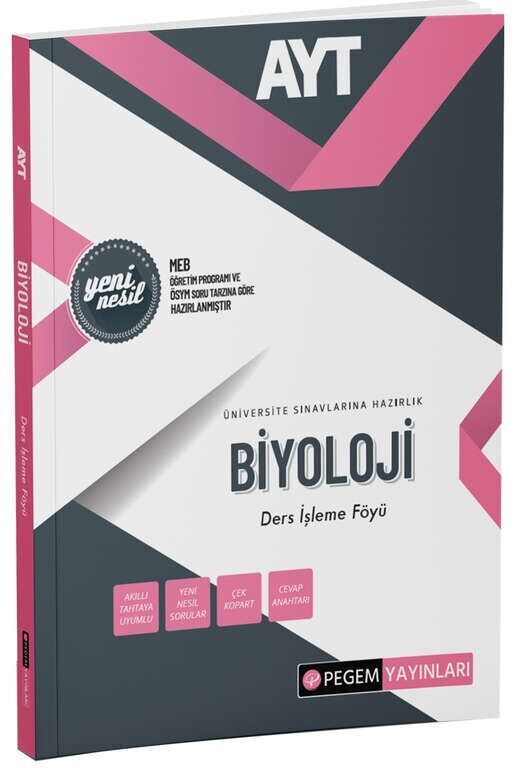 Pegem Yayınları AYT Biyoloji Ders İşleme Föyü