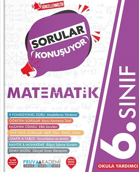 Pruva Akademi 6. Sınıf Matematik Sorular Konuşuyor Soru Bankası