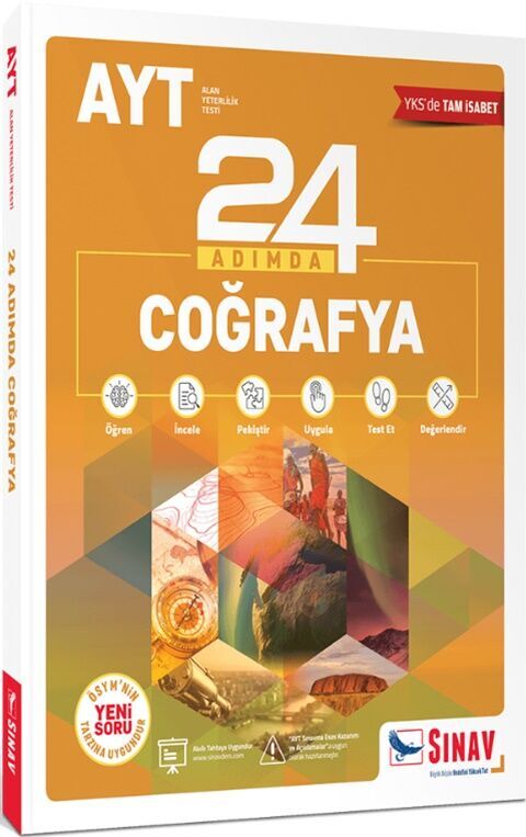 Sınav Yayınları AYT Coğrafya 24 Adımda Konu Anlatımlı Soru Bankası