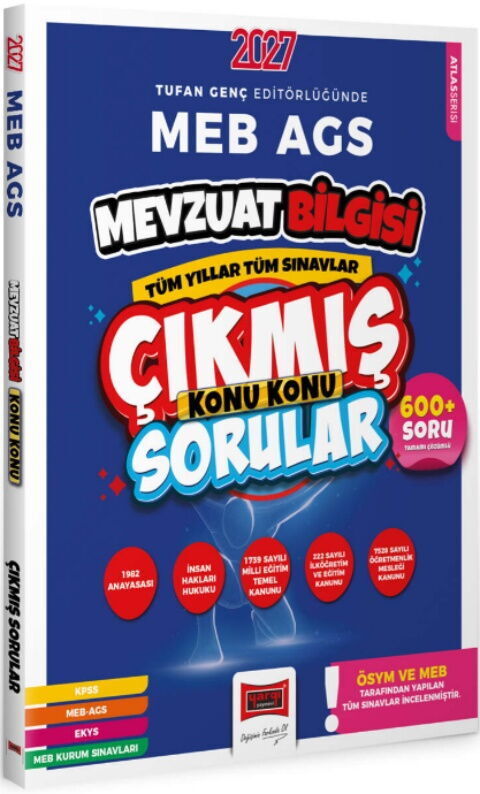 Yargı Yayınları 2027 MEB AGS Mevzuat Bilgisi Tüm Yıllar Tüm Sınavlar Konu Konu Çıkmış Sorular
