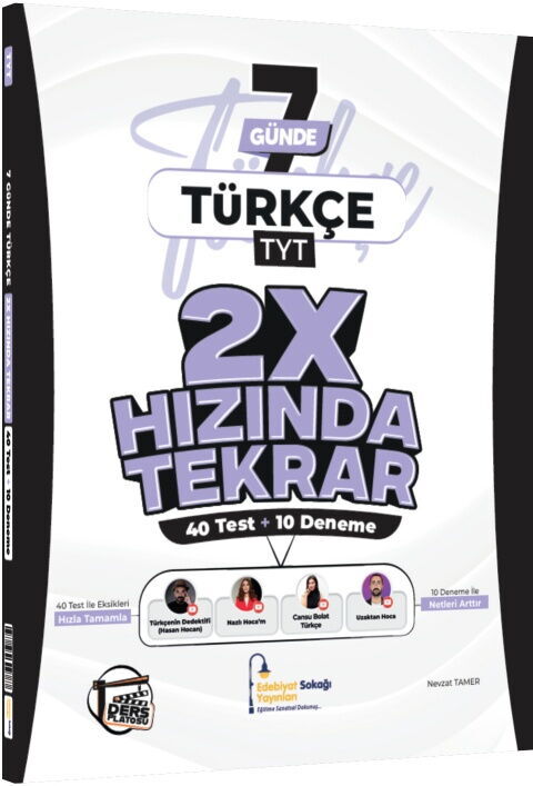 Edebiyat Sokağı TYT Türkçe Ders Platosu 7 Günde 2X Hızında Tekrar Deneme