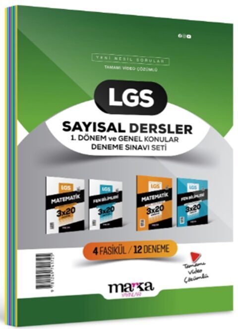 Marka Yayınları 8. Sınıf LGS Sayısal Dersler 1. Dönem ve Genel Konular Deneme Sınavı
