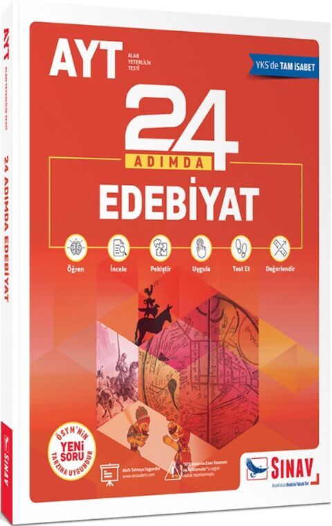 Sınav Yayınları AYT Edebiyat 24 Adımda Konu Anlatımlı Soru Bankası