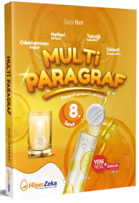 Hiper Zeka Yayınları 8. Sınıf Paragraf Multi Soru Bankası