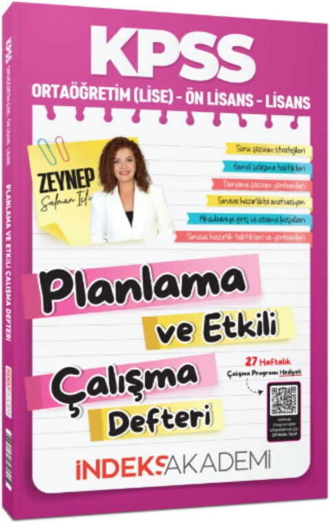 İndeks Akademi KPSS Planlama ve Etkili Çalışma Defteri