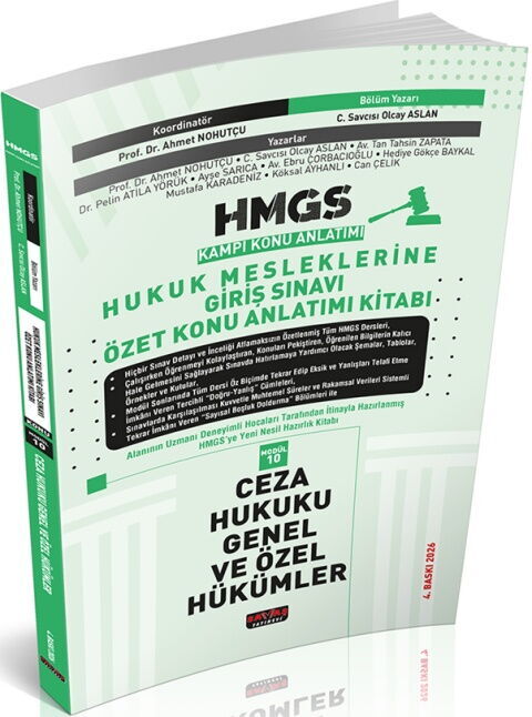 Savaş Yayınları 2026 HMGS Ceza Hukuku Genel ve Özel Hükümler Özet Konu Anlatımı