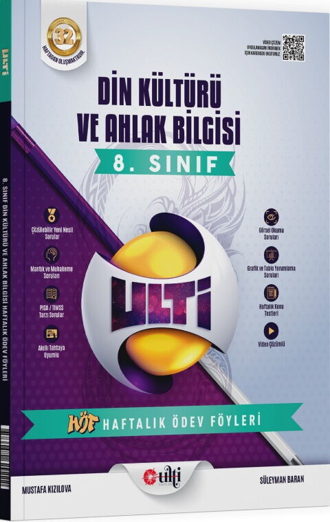 Ulti Yayınları 8. Sınıf LGS Din Kültürü ve Ahlak Bilgisi Haftalık Ödev Föyleri
