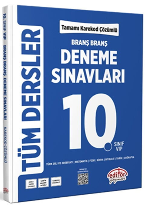Editör Yayınları 10. Sınıf Tüm Dersler Branş Branş Deneme Sınavları