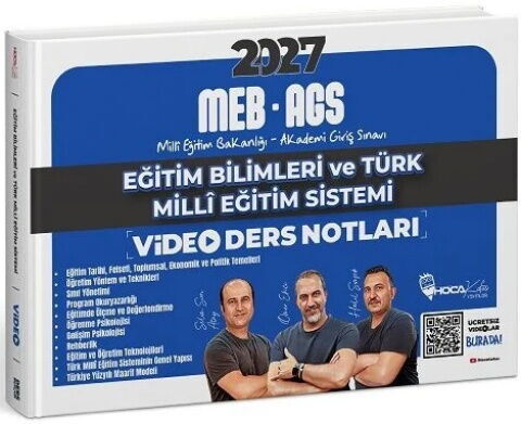 Hoca Kafası 2027 MEB AGS Eğitim Bilimleri ve Türk Milli Eğitim Sistemi Video Ders Notları