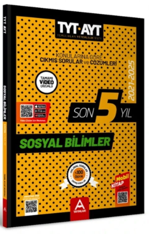 A Yayınları TYT AYT Sosyal Bilimler Son 5 Yıl Çıkmış Sorular