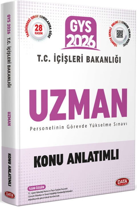 Data Yayınları 2026 T.C. İçişleri Bakanlığı Uzman GYS Konu Anlatımlı