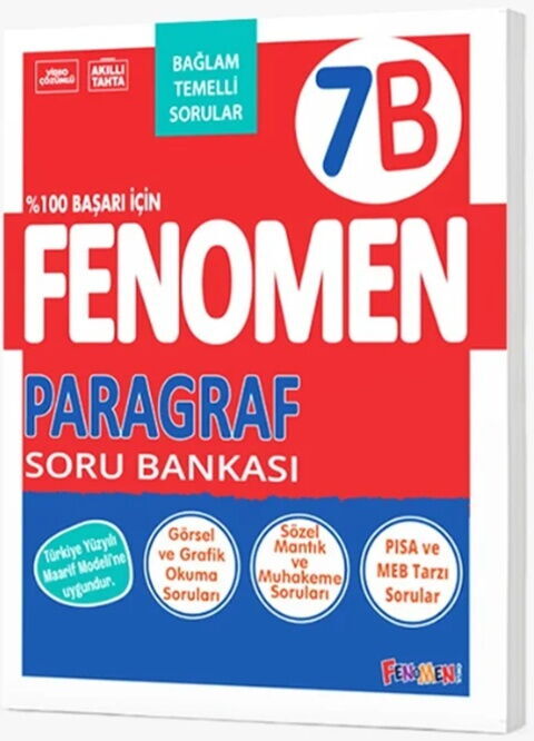 Fenomen Okul Yayınları 7. Sınıf Paragraf B Fenomen Soru Bankası