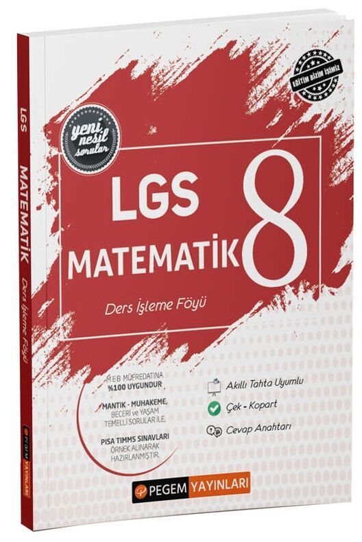 Pegem Yayınları 8. Sınıf LGS Matematik Ders İşleme Föyü